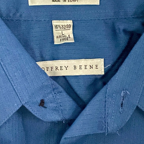 Geoffrey Beene Men's Classic Blue Dress Shirt - Picture 9 of 10